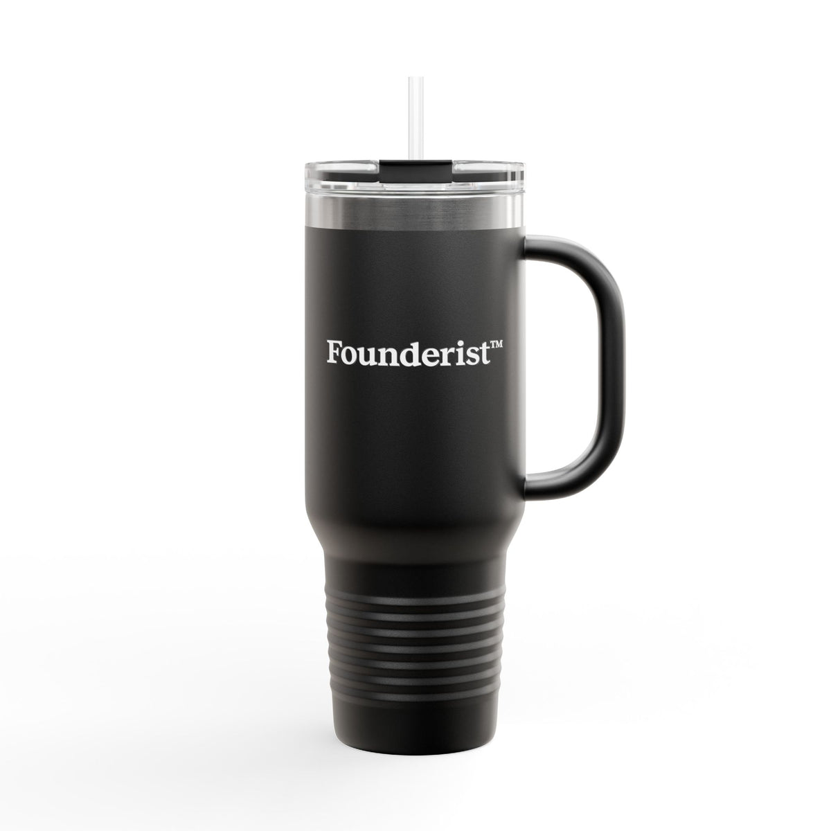 Founderist 40oz Insulated Travel Mug — Large Stainless Steel Tumbler with Lid & Straw